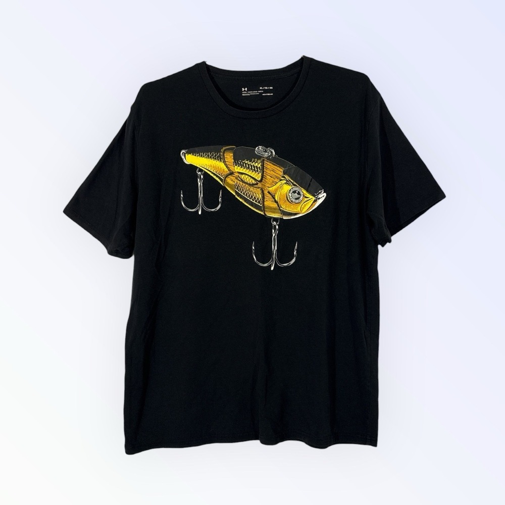 Under Armour Fish Men's T-Shirt Green Bass Fishing XL